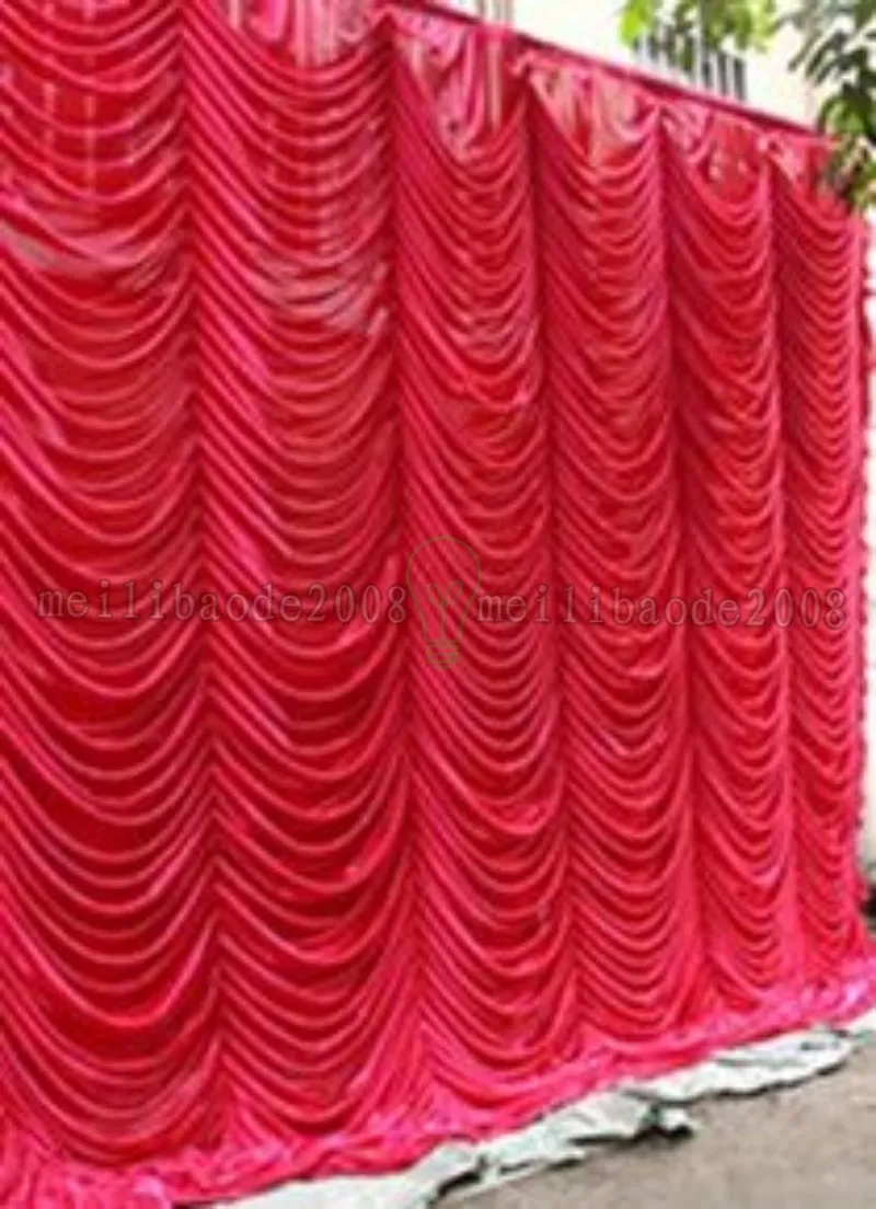 高品質3x6mエレガントな水波結婚式カーテンの背景結婚式の装飾のための盗品ドレープmy7038202