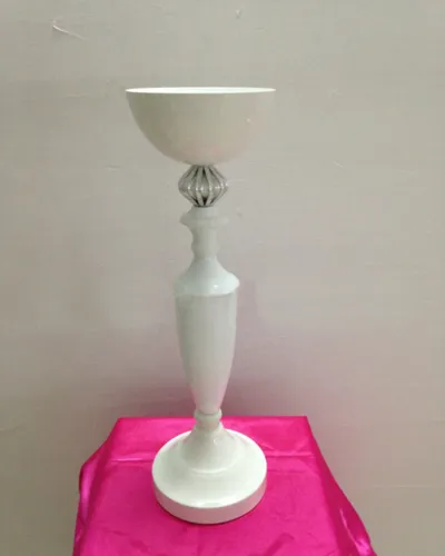 Grand vase à fleurs blanc de 50cm( 19.7 pouces), décoration de mariage, centre de Table, accessoires de fête, 10 pièces/lot, 1111