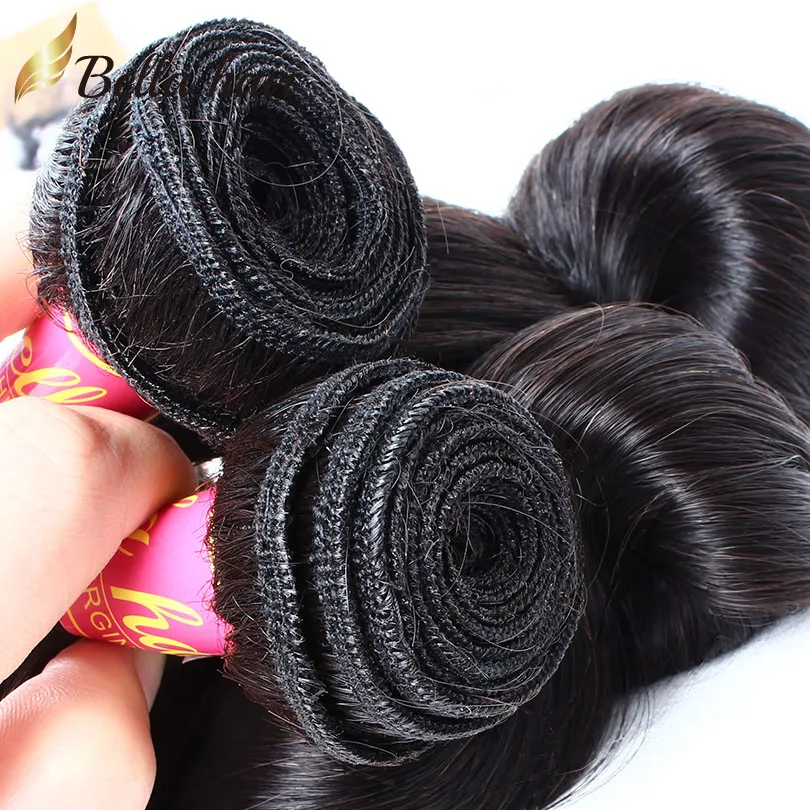 Peruvian Hair Bundles Deals 100% Unprocessed Human Extensions Natural Color Loose Wave Strong Weft Weaving 8A 8-34inch Beautiful Curl