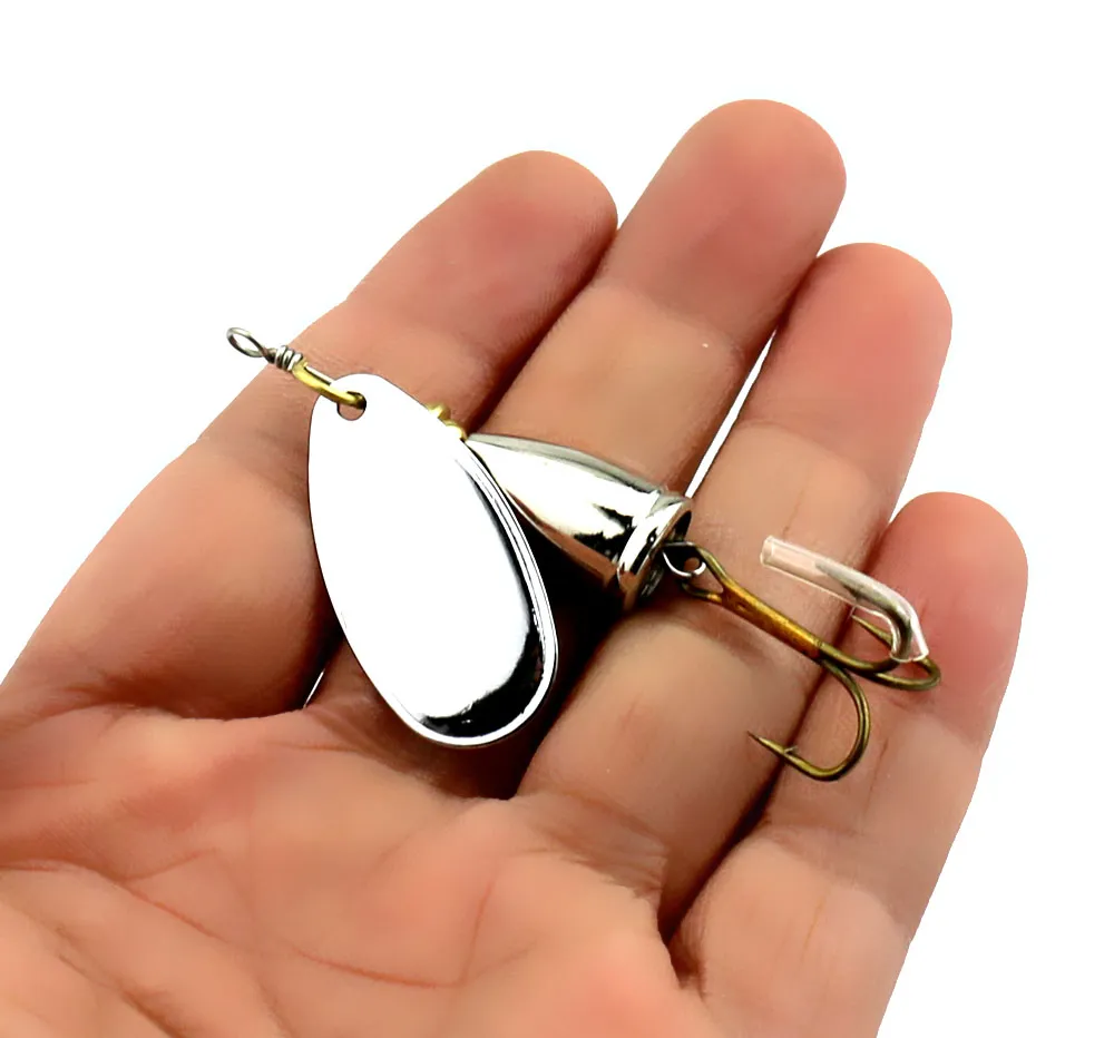 Hengjia 100 stks 6.5cm 8.5G Spinner Lepel Aas Vissen Lokken Hard Vissen Lepel Lokken Metalen Jigging Lokken Baits Vis Tackle