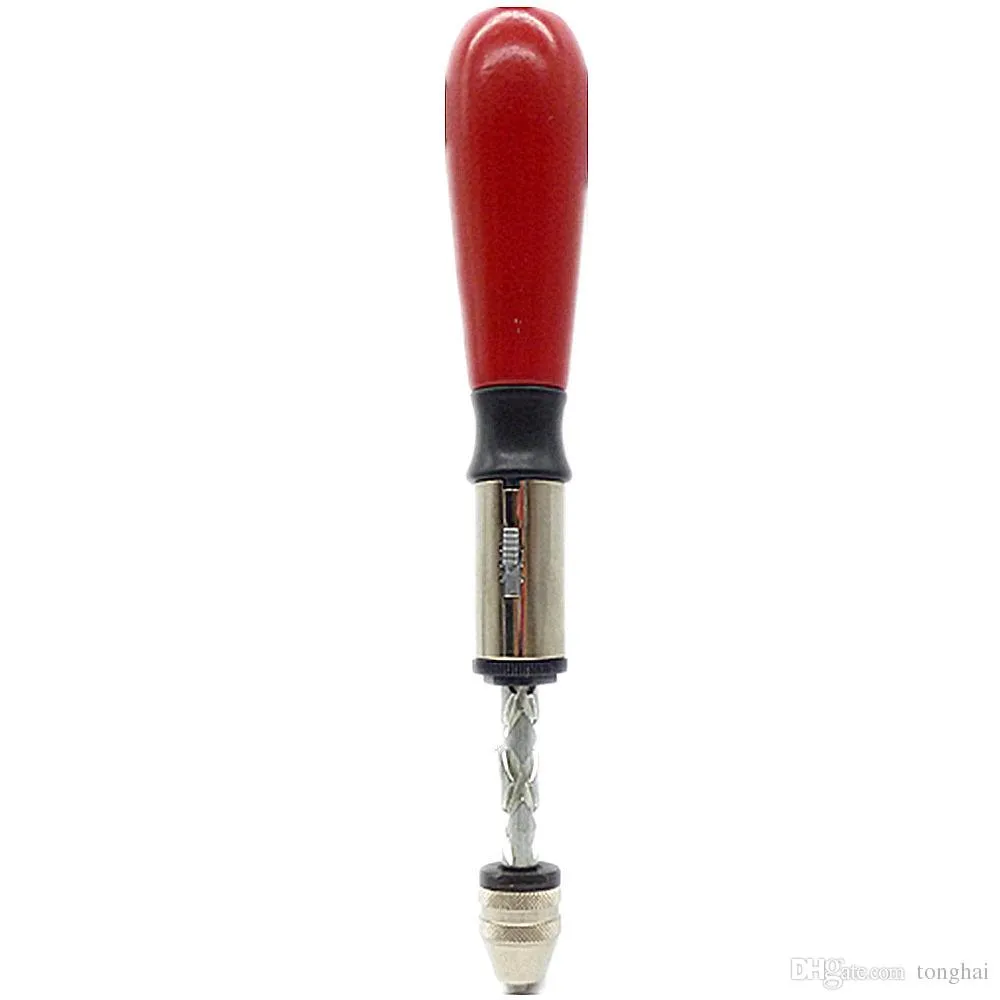 Semi-automatic Mini Hand Drill with 10 Twist Drills Chuck Clamping