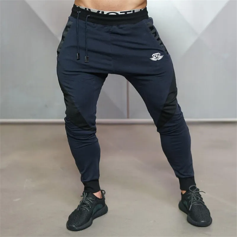 Toptan-erkek Pantolon Egzersiz Bez Spor Aktif Pamuk Pantolon Erkekler Jogger Pantolon Sweatpants Alt Legging