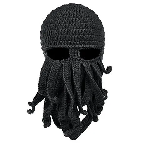 Handmade Knit Octopus Hat Adult Children Beanie Hat Cap Halloween Funny Party Masks Neck Face Mask Cycling Cosplay Ski Biker Headband HH7-33