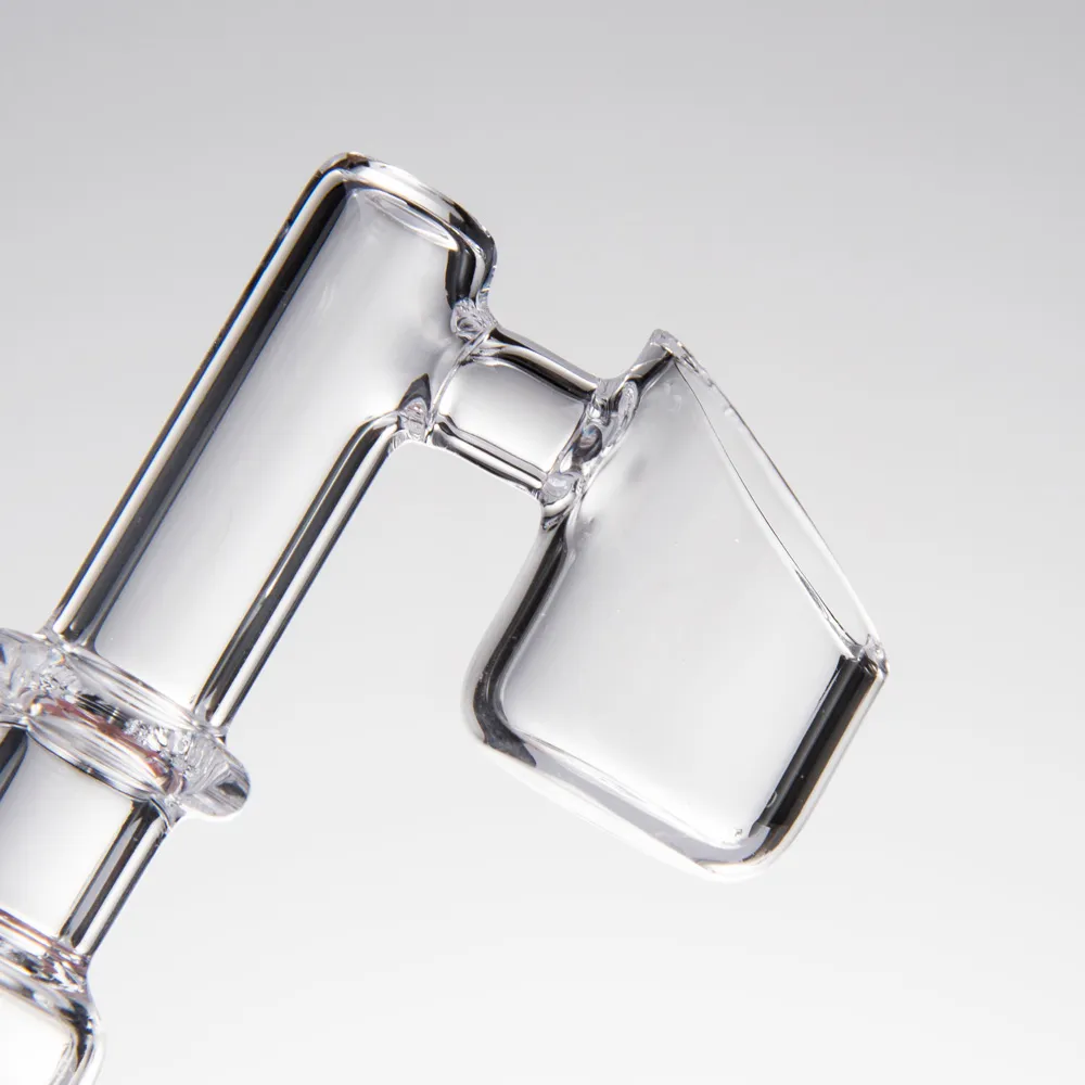 Clou sans dôme de style banger à quartz avec connecteur droit à 90 degrés avec joint mâle et femelle transparent pour les plates-formes pétrolières dab bongs en verre