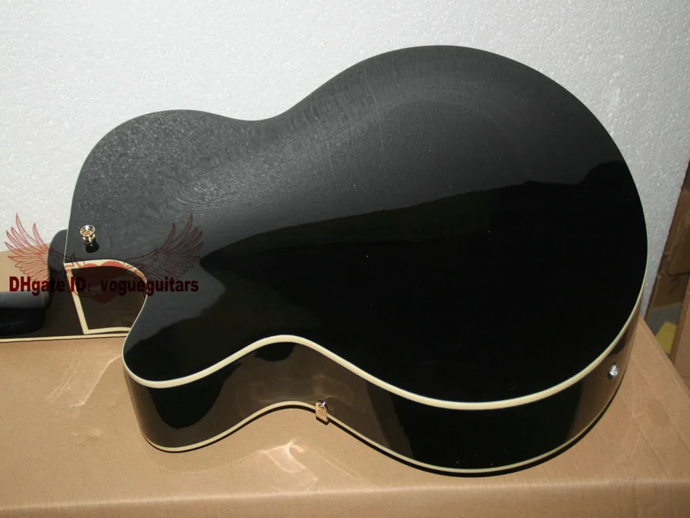 custom Black Jazz Guitar Best High Quality gold hardware Wholesale Guitars HOT