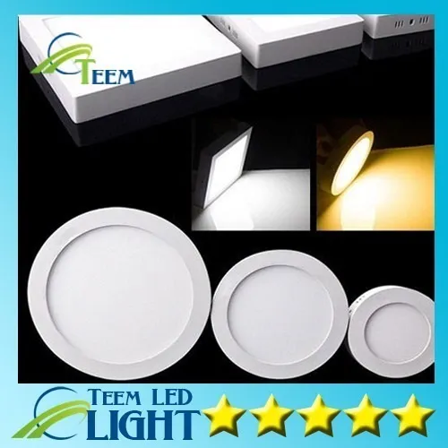 Dimmbare 30 W runde/eckige LED-Flächenleuchte, oberflächenmontierte LED-Downlight-Beleuchtung, LED-Deckenstrahler, 110–240 V + Treiber 50