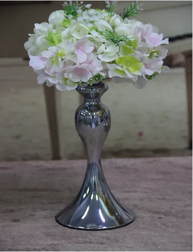 a buon mercato Nuovo vaso di tromba di ferro scheggiato per centrotavola di nozze, vaso di fiori mentale vaso, vaso di fiori da sposa