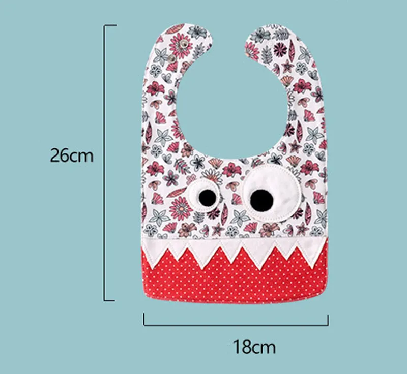 2017 Babys In Bibs Burp Cloths Little Monsters Cartoon Saliv Handduk Baby Bomull Saliv Baby Bib Barn Baby Bib Gratis Sgipping