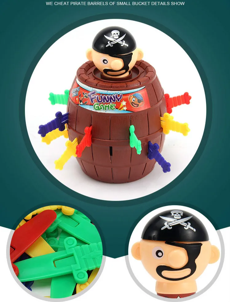 ホットクリスマスプレゼント子供子供たちー面白いラッキースタブポップアップおもちゃのガジェット海賊バレルゲームおもちゃ