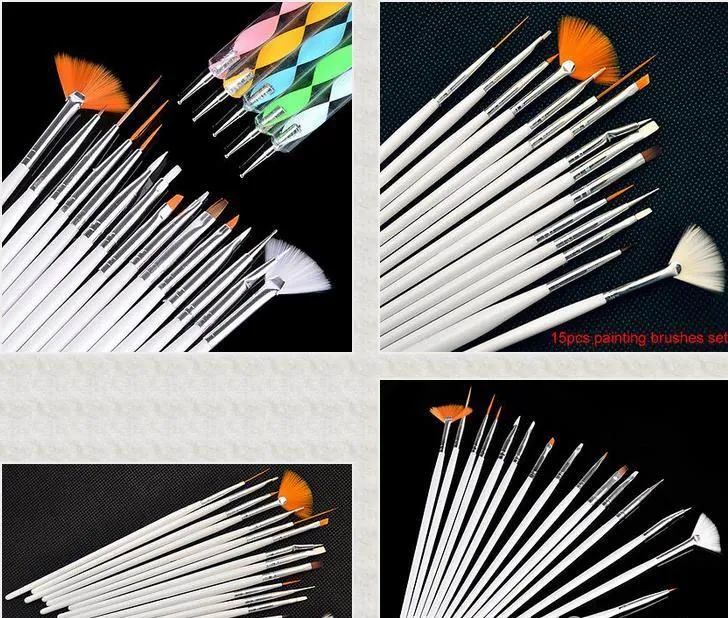 Beauty Nail Art Design Set Dotting Painting Drawing Polish Brush Nail Art Design Gel Painting Drawing Dotting Pen Polish Brush Set