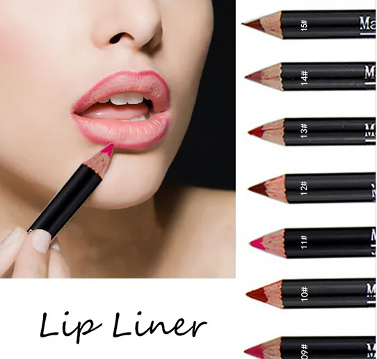 Ny Mode Magical Halo Kosmetika Professionell Makeup 19 Färg Lipliner Pencil Multi-Function Beauty Lips Pen Lip Liner Sticks