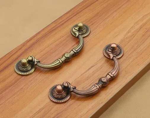 Nuovo arrivo manopole in lega di zinco Arch Tracery maniglia tono bronzo cassetto portagioie in legno hardware mobili