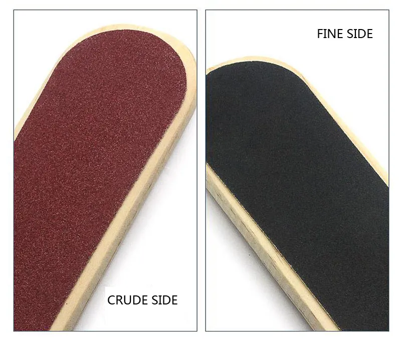 Houten voetbestand Voeten Nail Gereedschap / Party Red Wood Foot Rasp Nail Art Pedicure File Manicure Kit