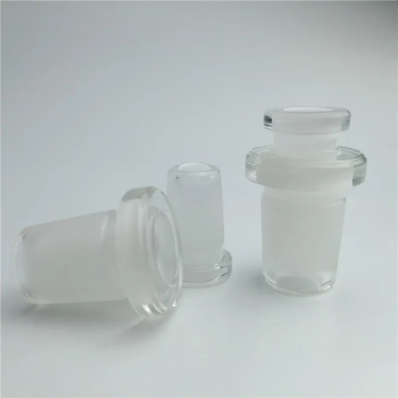 Convertitore adattatore mini vetro da 10 mm femmina a 14 mm maschio e 14 mm femmina a 18 mm maschio con tubi dell'acqua in vetro a bocca forata