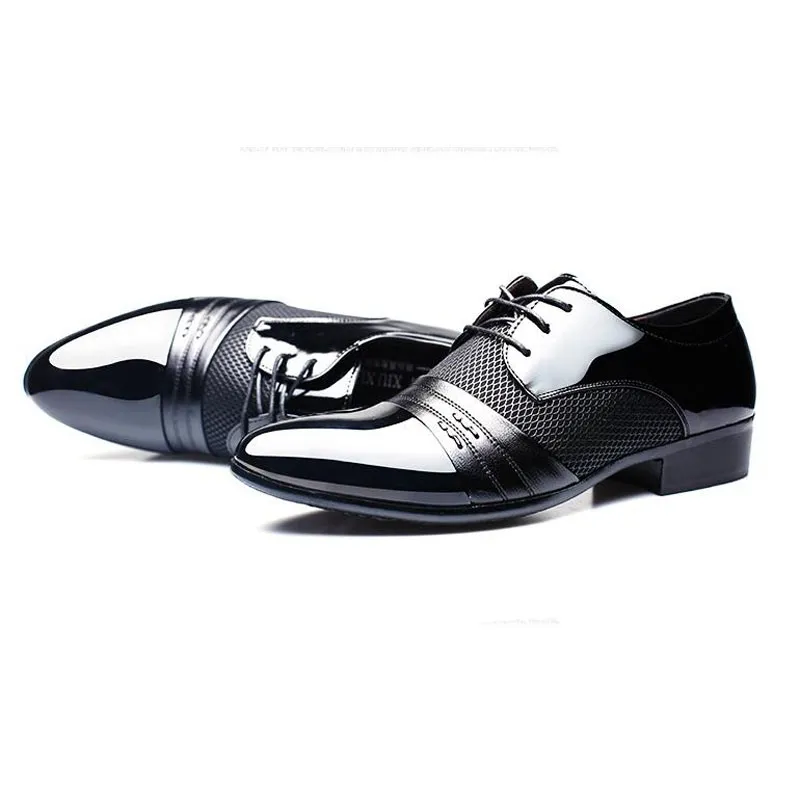Mężczyźni Sukienka Buty Mężczyźni Biznesowe Buty Płaskie Czarne Brązowe Oddychające Niskie Najlepsze Mężczyźni Formalne Buty Office Plus Size