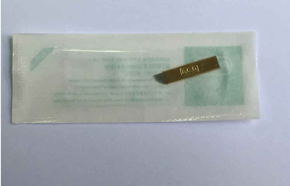 Wholesale-100PCS الكثير 3D الحاجب التطريز PCD 0.25mm 14 إبر للماكياج الدائم ميكروبلادينغ بالجملة بالجملة