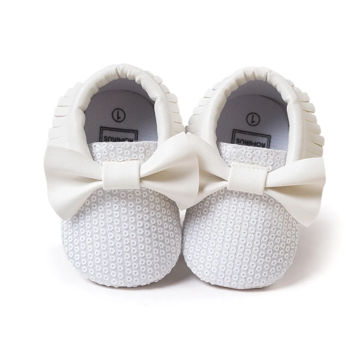 i New Baby First Walker Shoes Paillettes moccs Baby mocassini soft suola mocassino in pelle Colorata Bow Nappa Paillettes bottini bambini piccoli