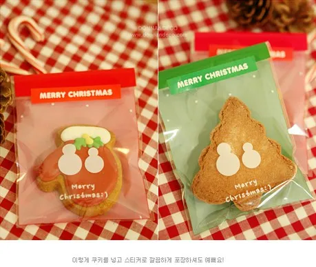 Novo Natal pequeno bonecos de neve desenhos abertos top snack bags / biscoitos lindos biscoitos Bolinho de pão saco de presente 10x15cm