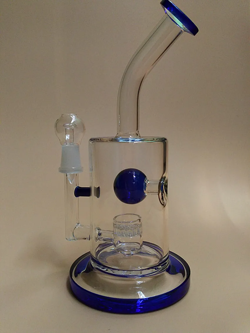 Bang en verre Nid d'abeille bleu Bong en verre barboteur conduites d'eau plates-formes pétrolières enivrantes Pipes à eau bongs dab rig percolateur bleu barboteur