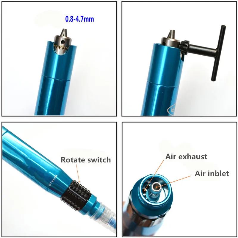 Chuck Block Straight Air Grinding Pen Pneumatic Carved Power Tools Wind Engraving Tool Grinding Polishing8065663