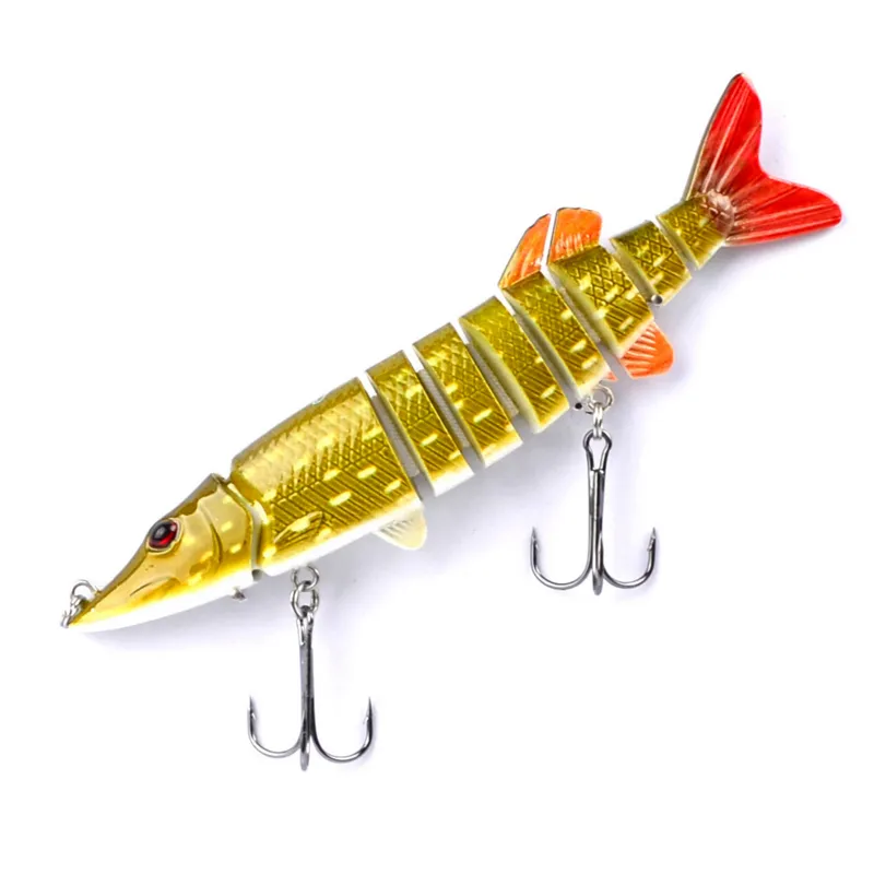 1 pz di Grandi Dimensioni i Più Nuovo Multi Snodato Bass Esche Da Pesca In Plastica Swimbait Lavello Ganci Affrontare 207 cm 66g7241656