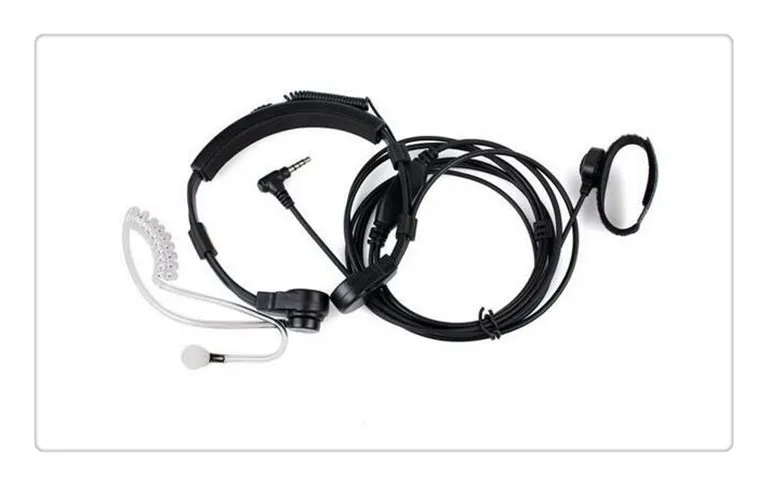 Intercomunicador PTT Throat MIC SIFTT أنبوب صوتي سماعة سماعات رأس ل Yaesu Vertex VX-2R 3R FT-50R FT-60R 3.5mm 1 دبوس الراديو