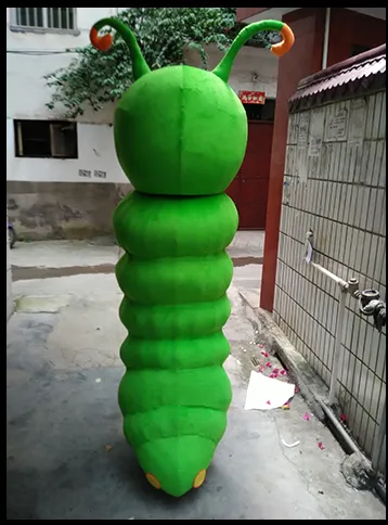 high quality mascot costume 100% real picture caterpillar mascot costume for adult 