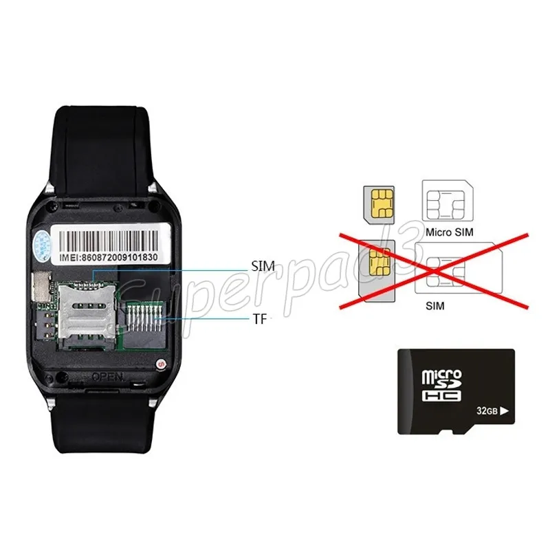 Para ios android telefone dz09 smartwatch 1.56 