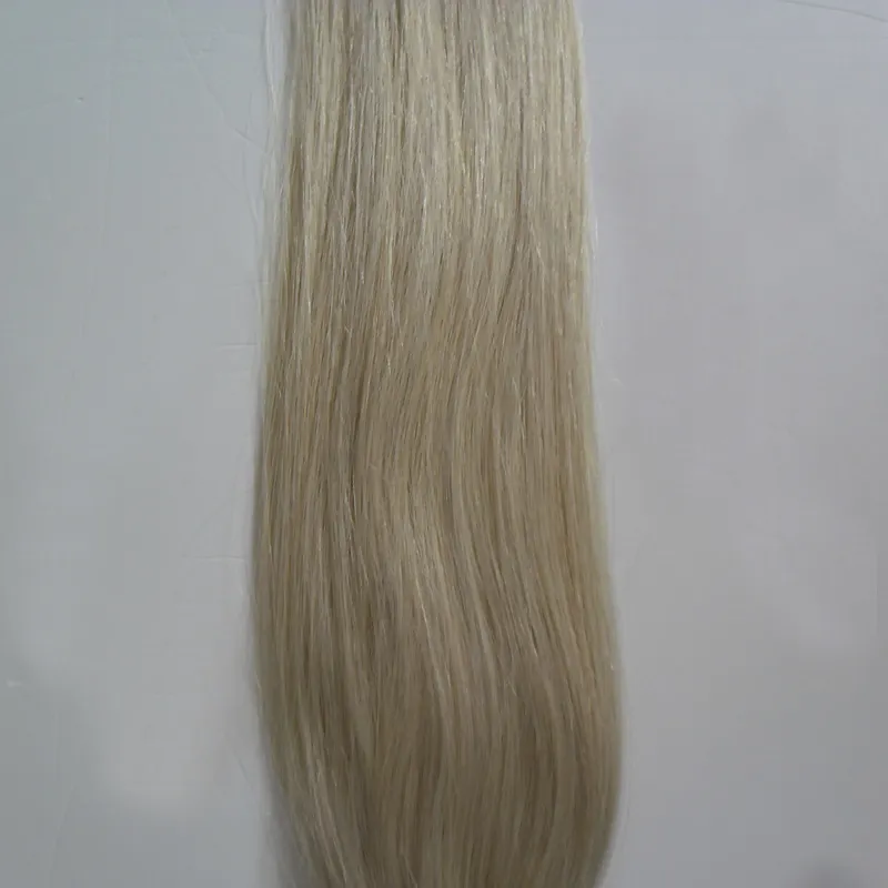 613 블리치 금발 브라질 버진 헤어 테이프 인간의 머리카락 확장 100g 피부 Weft 머리 확장