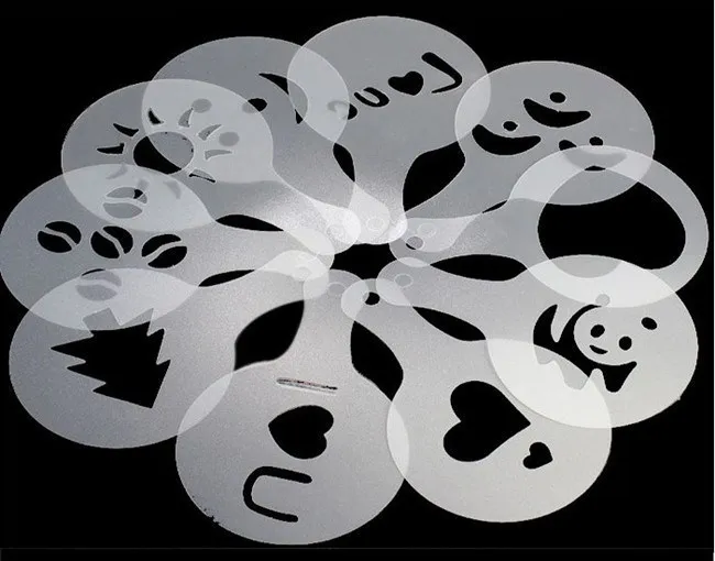 16-Piece Coffee Latte Art stencils of hearts with Foam Strew Pad, Spray Print Mold, and DIY Decorating for Cake, Cappuccino, Coffee, Health & Beauty cassie-stephens-printingmaking-made-easy