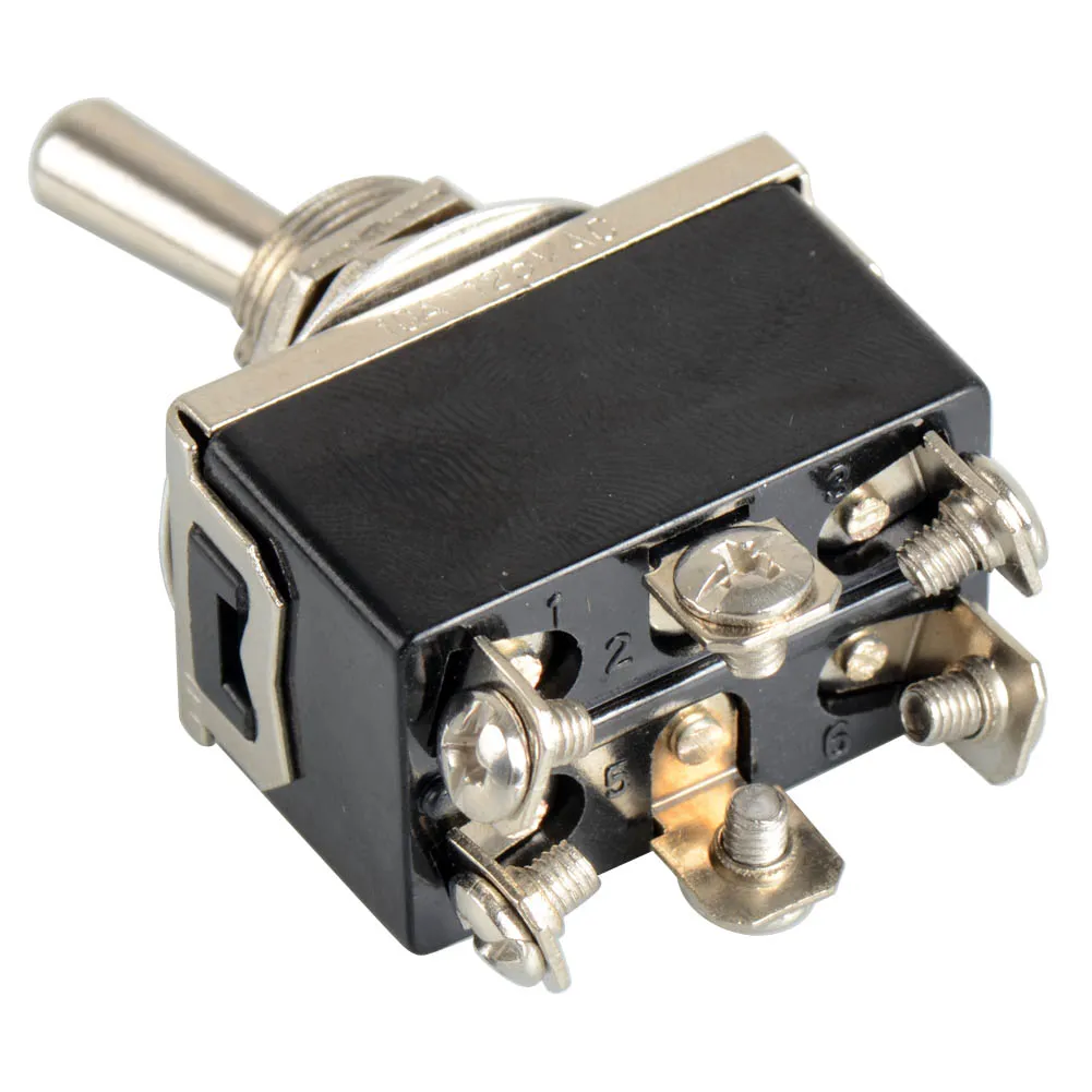 1xBlack 6-pin Växla DPDT ON-OFF-ON-omkopplare 15A 250V Mini Switches E-TEN1322 B00099 Bard