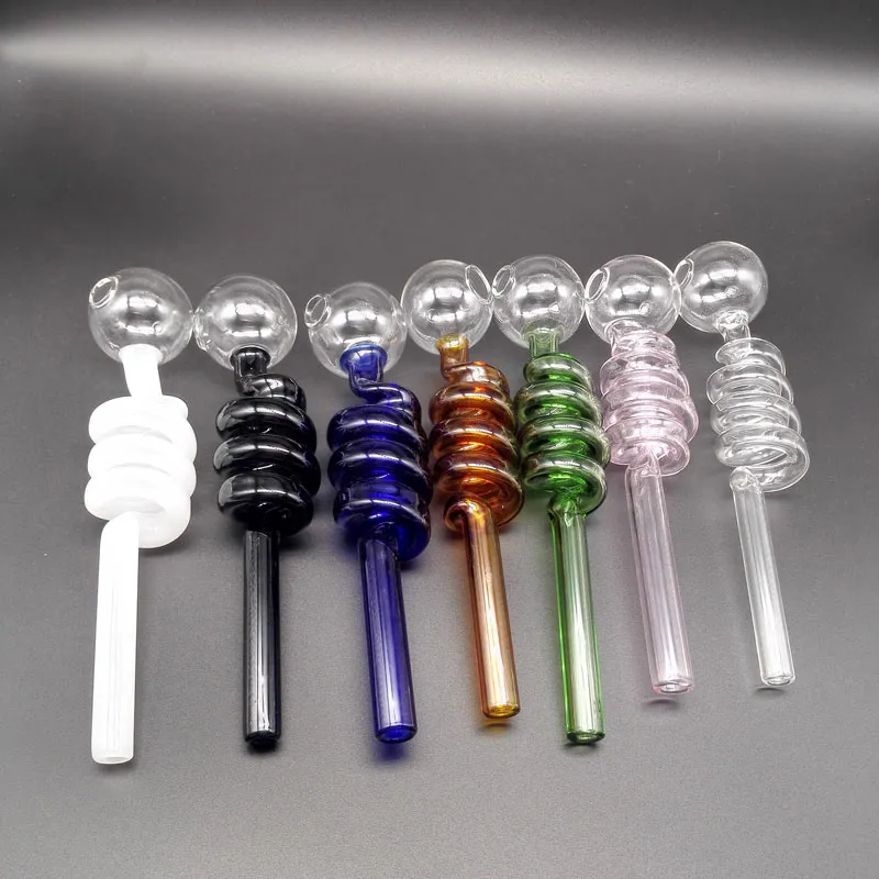 Pyrex Glass Oil Burner Pipe Cheap Colored Glass Water Pipe Bubbler Pyrex Oil Burner Pipes Smoking Water Hand Pipe Tobacco