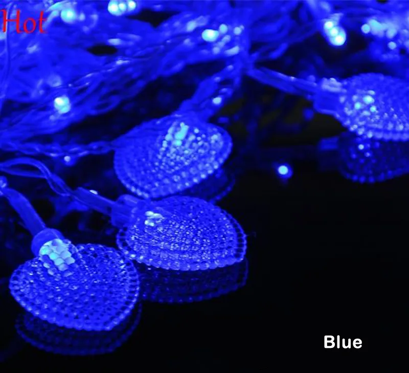 Heart Shape LED String Curtain Light 220V 110V 124LEDS 1,5m * 1.2m Bröllop Juldekorationsbelysning