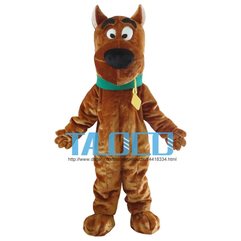 Novo scooby doo cão mascote traje adulto tamanho fantasia vestido natal
