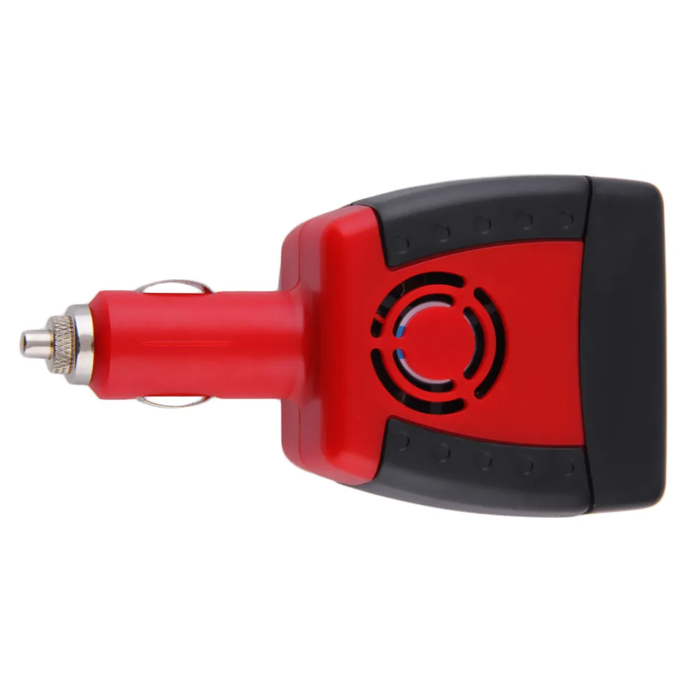 Nouvelle alimentation de l'onduleur auto de 150W Rouge Auto 12V DC à 220 V ordinateur portable ordinateur8785952