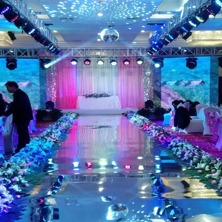 1 m de ancho de lujo de la boda telón de fondo decoración espejo alfombra oro plata doble lado pasillo corredor para la decoración del partido suministros