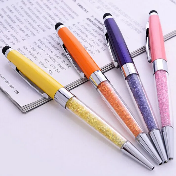 2 w 1 w stylu ekranu dotykowego z piórem ballpoint błyszczące diamenty w unisex Student and Office Artery 5995774