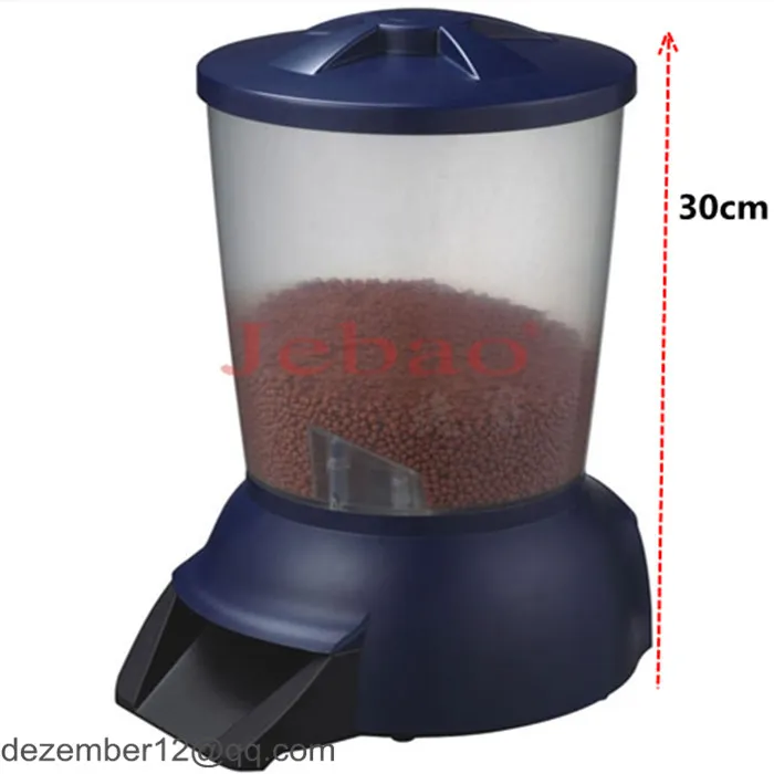 Large Capacity Rechargeable Operated Automatic Pond Fish Feeder - 5L Fish Food Aquarium Auto Holiday Koi Feeding Timer