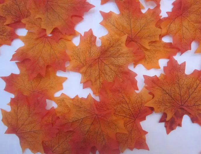 Neue Ankunft Künstliche Stoff Maple Blätter mehrfarbig Herbst Herbstblatt für Kunst Scrapbooking Hochzeit Schlafzimmer Wand Party Dekor 6045200