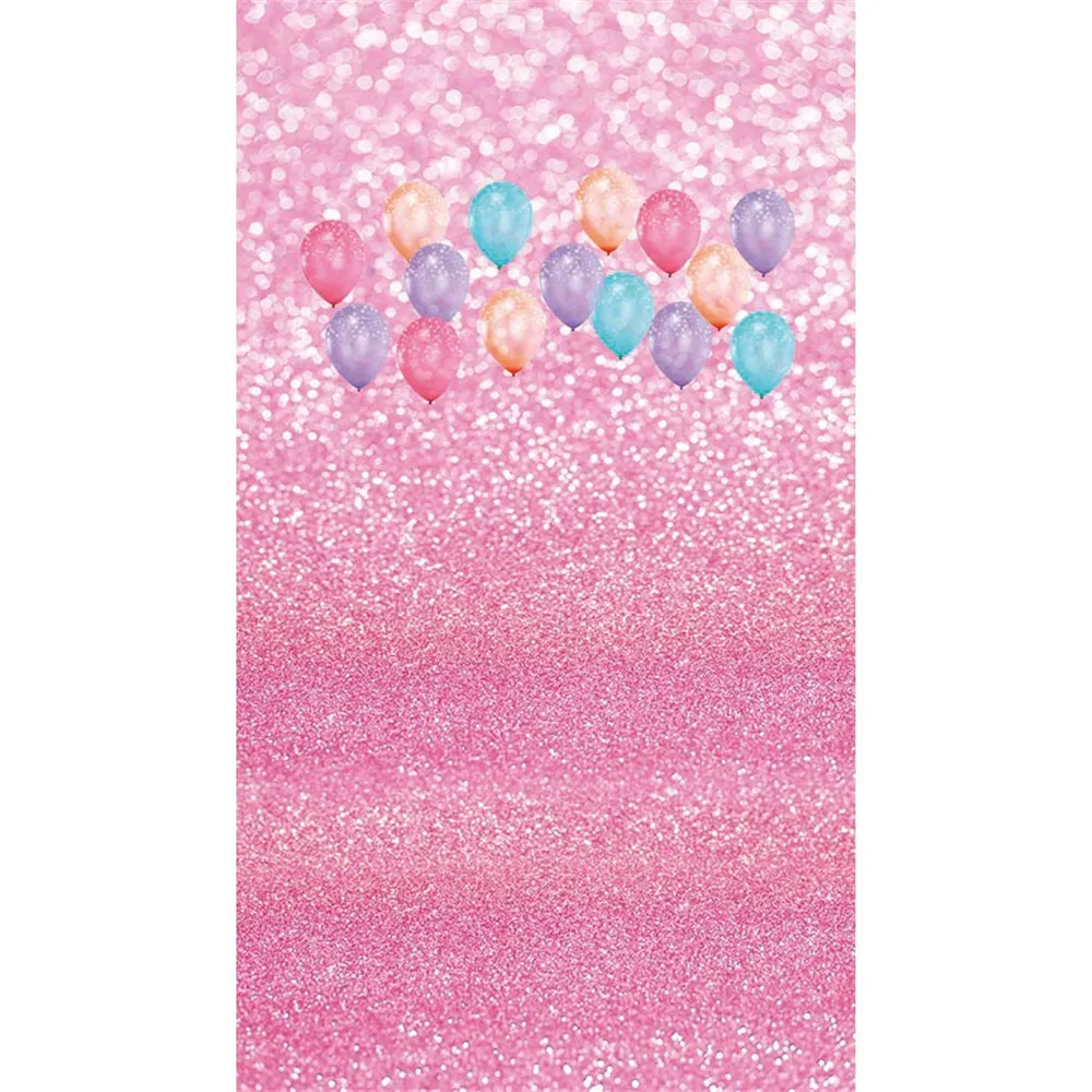 Sparkling Polka Dots Bokeh Fotografi Bakgrund Färgglada Ballonger Kids Porträtt Barn Rosa Princess Foto Bakgrunder För Studio