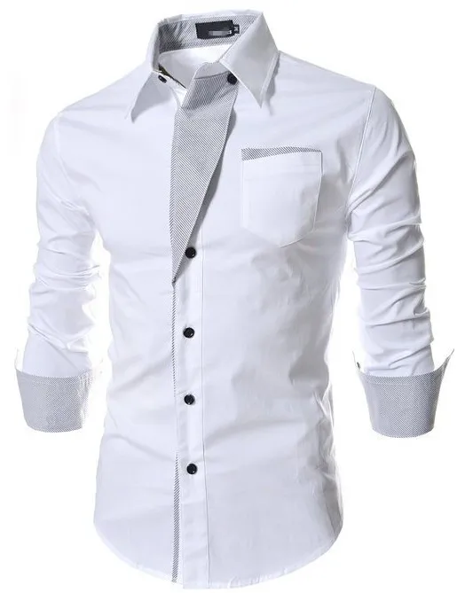 Nuovi camicie da uomo formale da uomo casual slim maniche lunghe camicie camicie camisa masculina camicie casual tagliasica taglia M-4XL