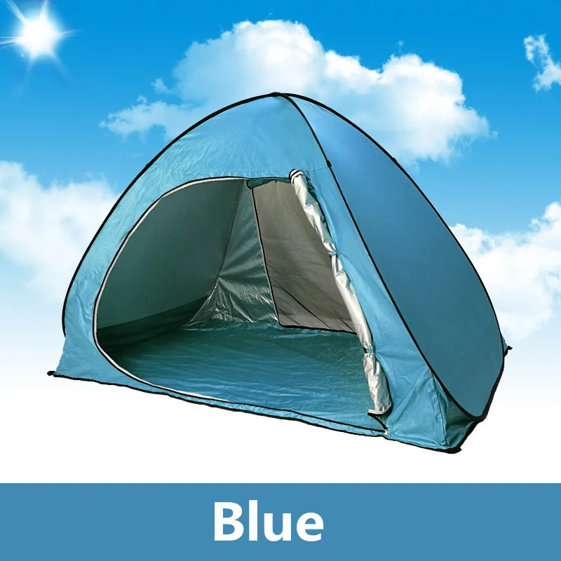Przyprostowe namioty rodzinne do kempingu Szybkie automatyczne namioty otwarcia na zewnątrz Ochrona UV SPF 50+ Namiot do plaży Travel Lawn 2-3 osób