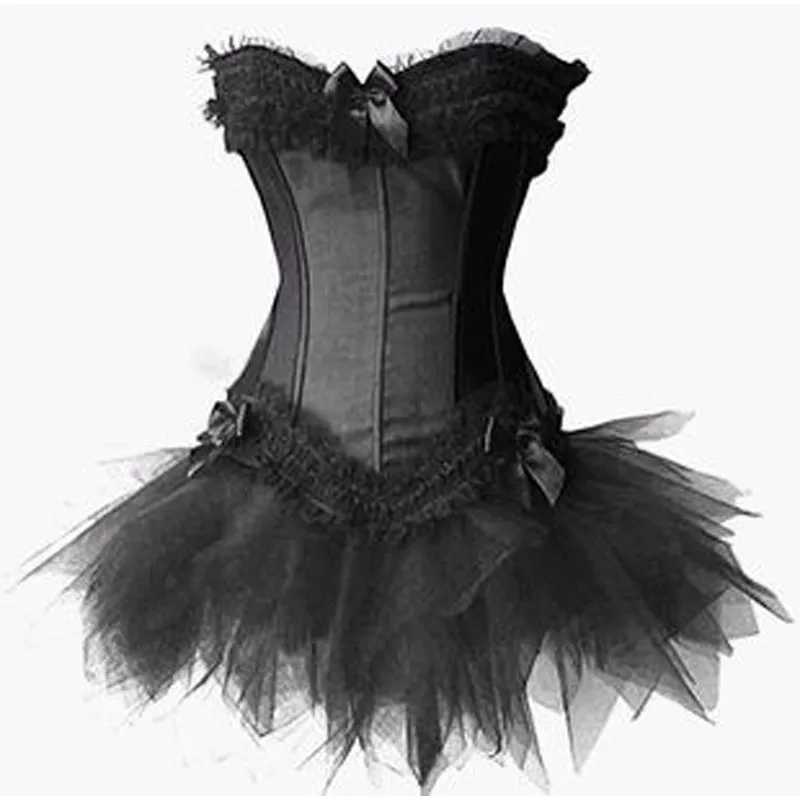 블랙 코르 셋 드레스 허리 트레이너 여성 슬리밍 바디 셰이퍼 거들 burlesque 코르셋 투투 슬리밍 벨트 코르셋 corpetes korset