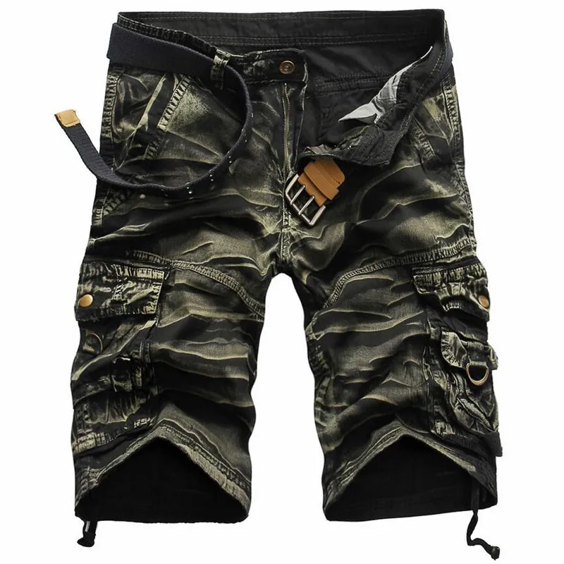Groothandel-nieuwe 2016 Brand Men's Casual Camouflage Losse vrachtshorts Men Mengroot multi-pocket korte broek overalls 8 kleuren