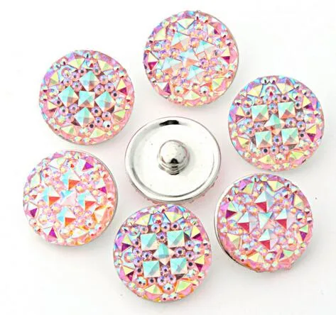 high quality mixed color Round resin ginger snaps Round glass snaps Bracelets fit 12,18,20mm snaps buttons jewelry kz22 noosa