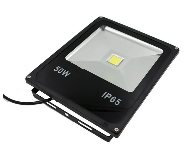 Black Shell LED Flood Light 30W 50W AC85 ~ 265V Vattentät IP65 COB LED Floodlight Outdoor LED Garden Lighting Spotlight