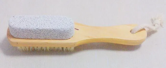 Poils de bain nettoyer les pieds brosse en bois pierre ponce pieds pédicure élimination des callosités soins des pieds brosse dissolvant peau morte propre