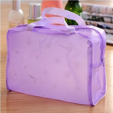 travel giftPVC Transpant waterproof cosmetic bag wash bath bags poch makeup storage organizer pocket gift for women girls cheap price