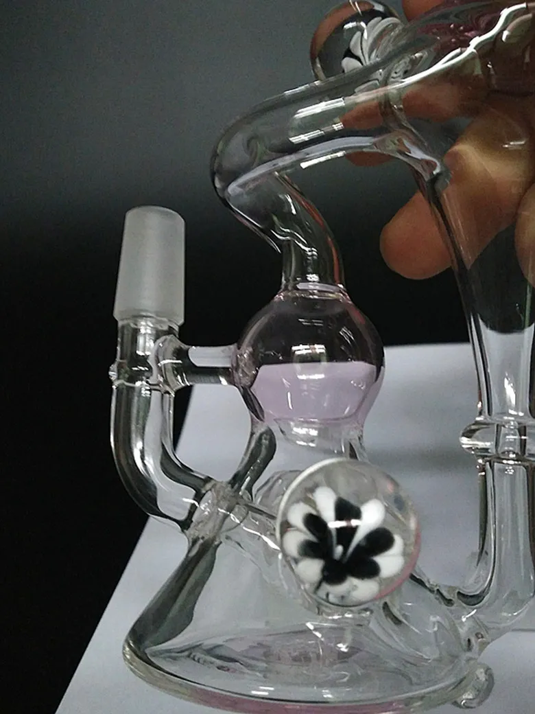 Розовый переработчик Бонг стекло затяжками nexusglass Hitman стекло hightimes Бонг 14.4 mm стекла совместных масла DAB установка стекла установка