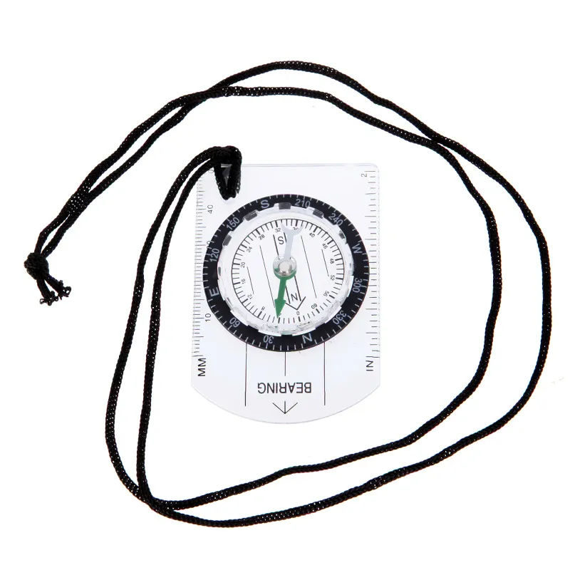 Mini Military Compass Map Panger Accound Outdoor Camping Cyning Cycling Compass Compass Compass Baseplate Compass مع Scout Lanyard3862806